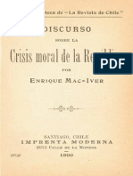 Crisis Moral de La Republica. Enrique Mac-Iver.
