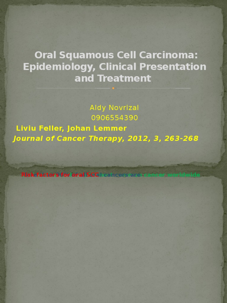 Oral Squamous Cell Carcinoma Overview | PDF