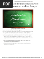 Palavras Fácil de Usar Como Starters Frase Para Escrever Melhor Essays