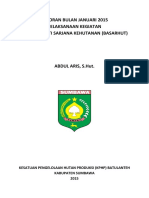 Laporan Bulanan Pelaksanaan Kegiatan Tenaga Basarhut (Januari 2015)