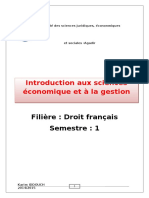 Introduction Aux Sciences Conomiques Et La Gestion