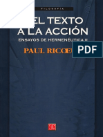 Ricoeur, Paul -Del Texto a La Accion FCE - COMPLETO