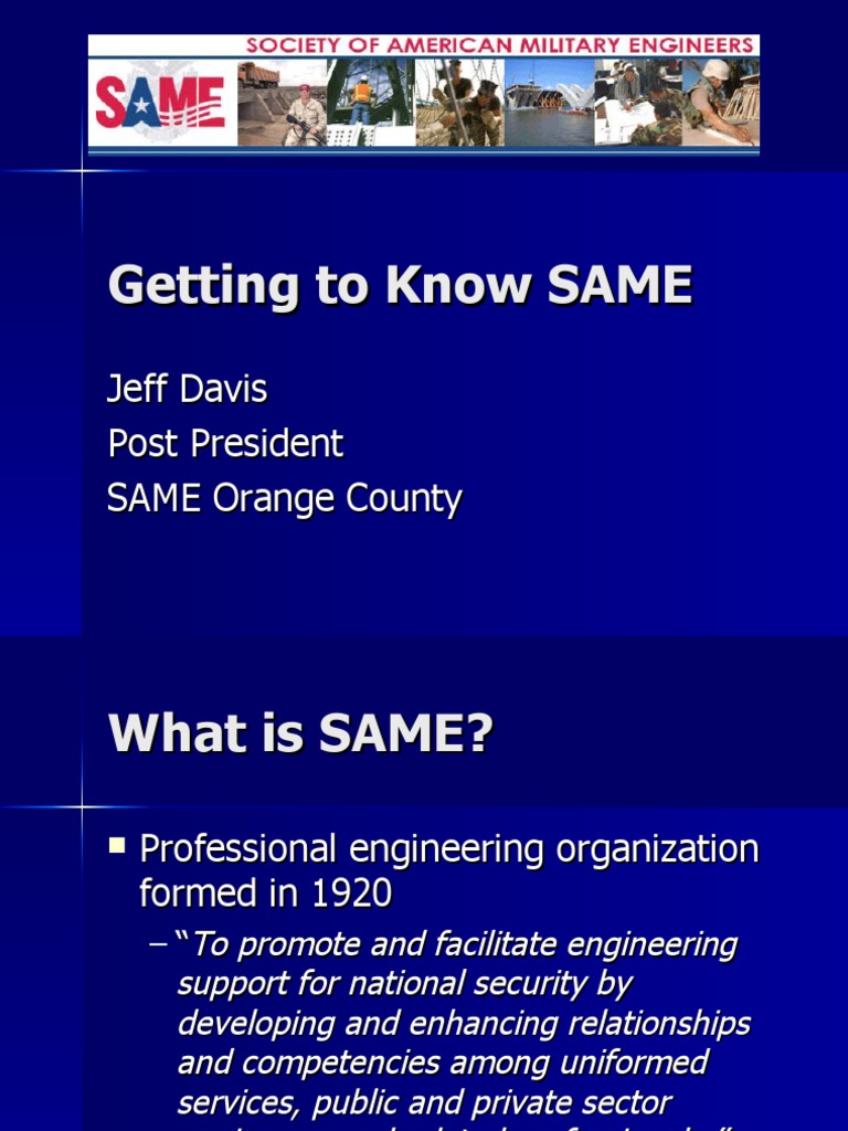 Overview of SAME Organization | PDF