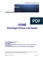 Psicologia Clínica e Da Saúde