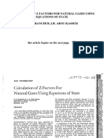 Calculation of Z Factors For Natural Gases Using Equations of State P.M. Dranchuk J.H. Abou-Kassem