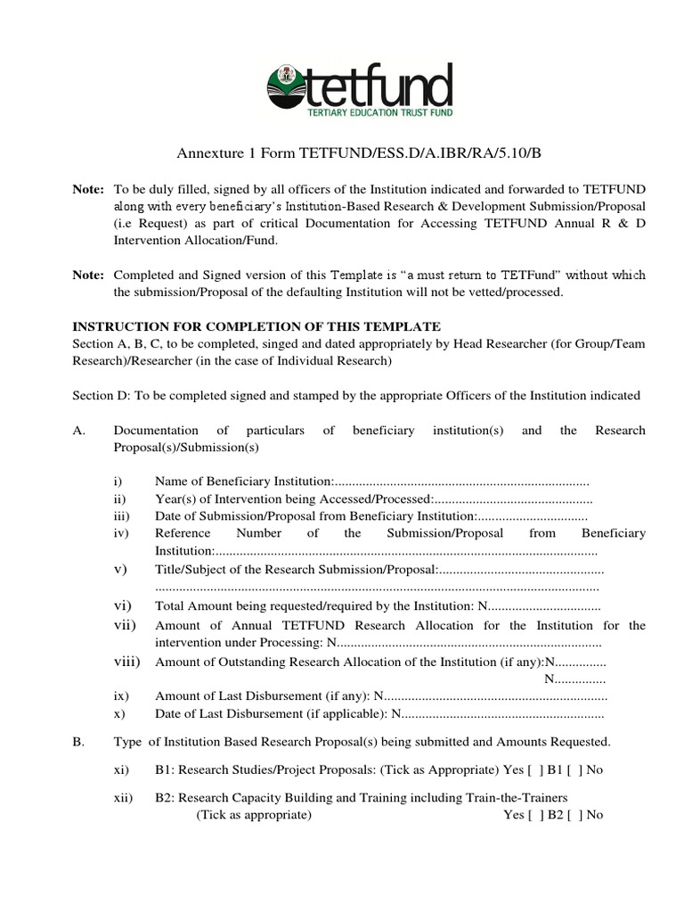 Tetfund guidelines 2020 image