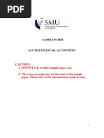 ACCT101 Sample Paper - With Solution