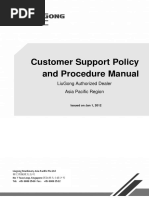 Customer Support Policy & Procedure Manual, Asia Pacific Regions 20120101
