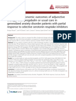 Clinical and Outcomes Pregabalin and Anxiety Disorder