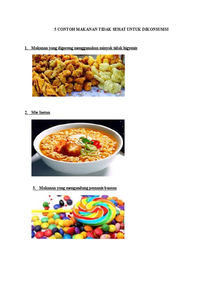 5 Contoh Makanan Tidak Sehat Untuk Dikonsumsi