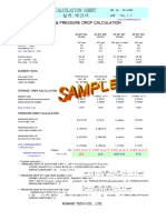 Calculation Sheet For Pressure Drop