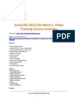 Autocad-2012 (2D Mech.) - Video Training-Course Contents: Web Link Sample Videos Playlist