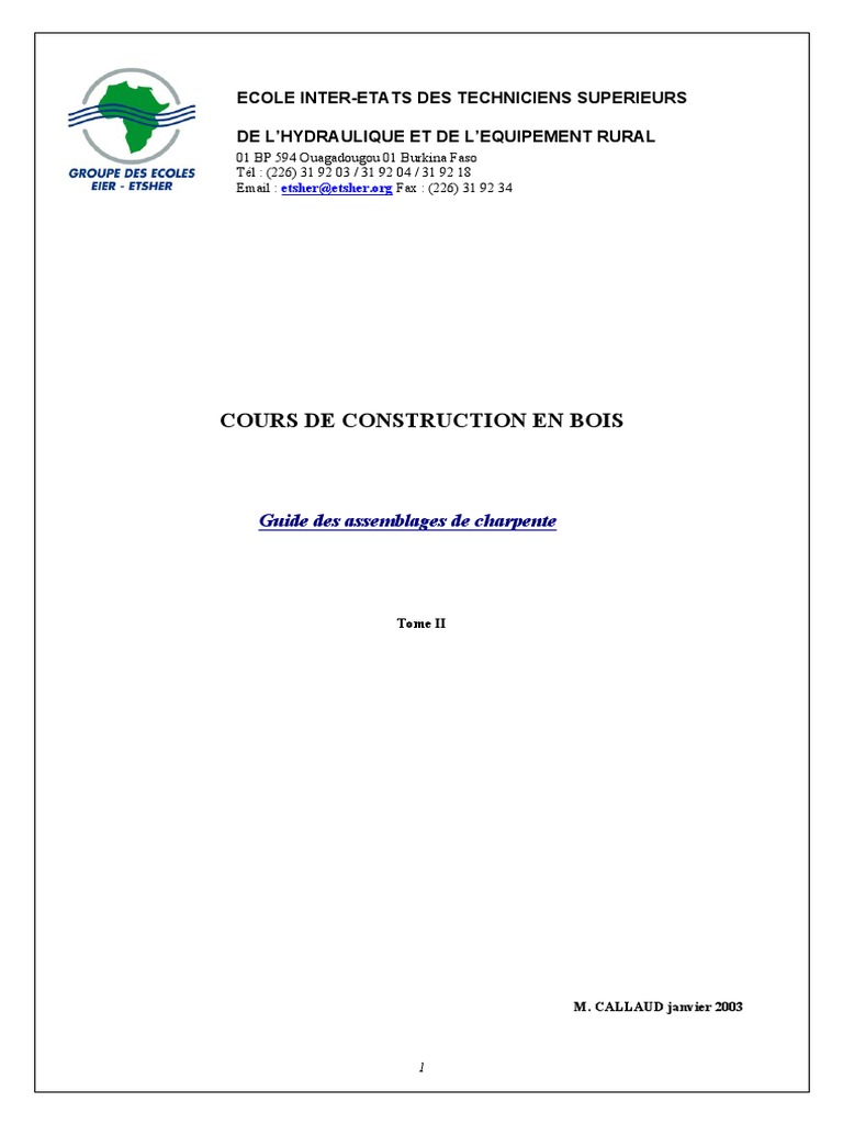 Guide des Assemblages en Charpente Bois | PDF | Contrainte de ...