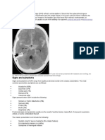 Cerebral Aneurysm Arteriovenous Malformation: Signs and Symptoms