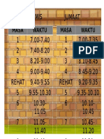 Jadual Waktu