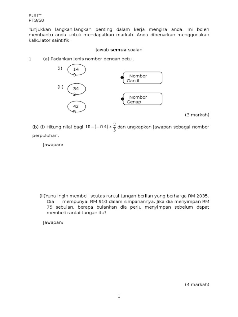 PPT PT3 Matematik 2015