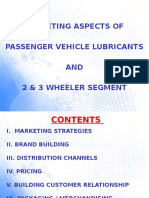 Marketing Aspects of Passenger Vehicle Lubricants AND 2 & 3 Wheeler Segment