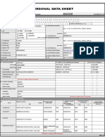 Personal Data Sheet