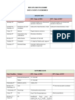 Mbis Diploma Programme Dates/ Events To Remember: 1 Draft of Field Work Report