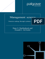 Management Science Decision Making Through Systems Thinking