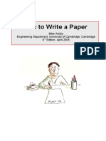 ASHBY, M. - How to Write a Paper (6th Ed., Cambridge, 2005)