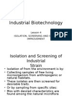 Industrial Biotechnology: Lesson 4 Isolation, Screening and Strain Improvement