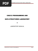 Cs6212 Programming and Data Structures Laboratory I Laboratory Manual