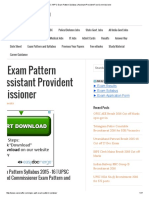 UPSC APFC Exam Pattern Syllabus - Assistant Provident Fund Commissioner