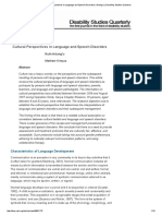 Cultural Perspectives in Language and Speech Disorders - Ndung'u - Disability Studies Quarterly