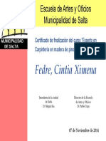 Cintia Fe Certificado