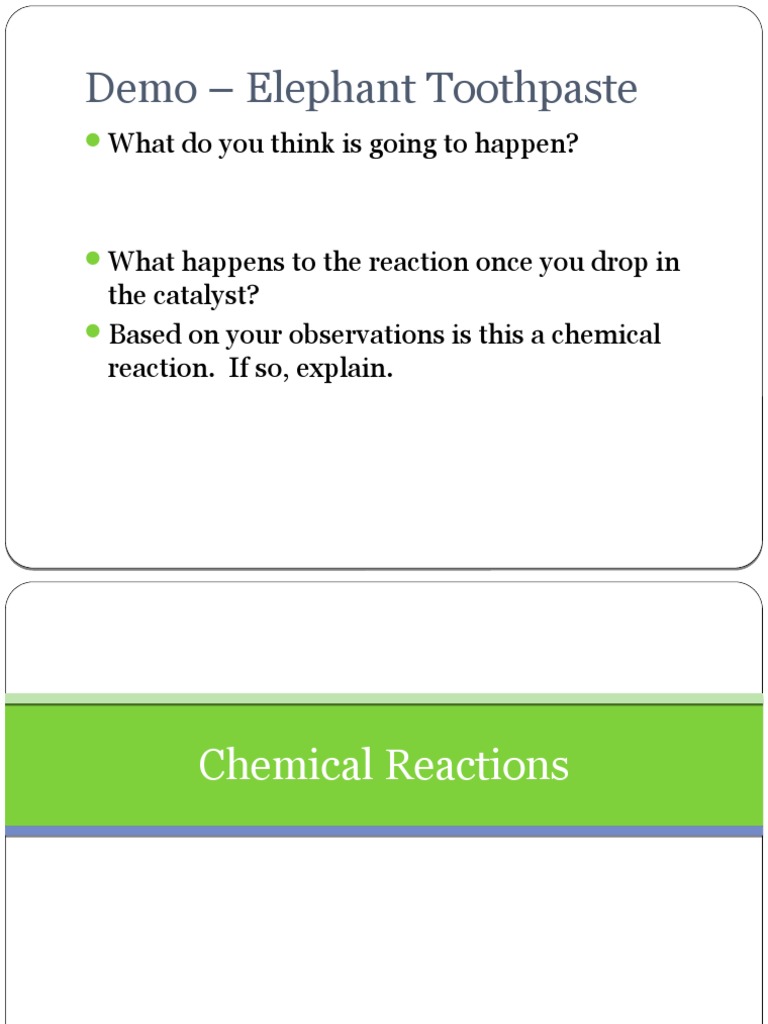 Demo Elephant Toothpaste What do you think is going to happen