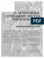 El Mundo Rural Latinoamericano y La Nueva Ruralidad