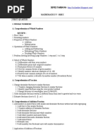 Mathematics V - Rbec First Quarter I. Whole Numbers A. Comprehension of Whole Numbers Review