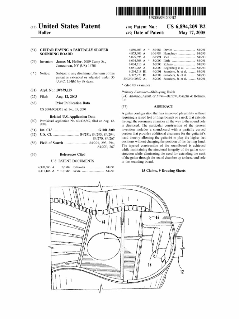 United States Patent: (12) (10) Patent N0.: US 6,894,209 B2 | Download ...