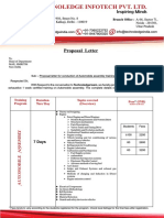 Technoledge Infotech Pvt. LTD.: Proposal Letter