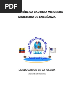 La Educacion en La Iglesia