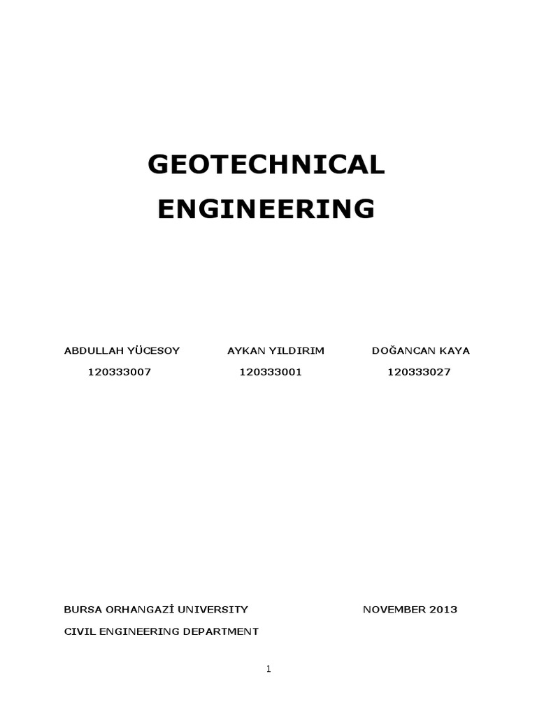 Geotechnical Engineering Report | PDF | Geotechnical Engineering | Soil ...