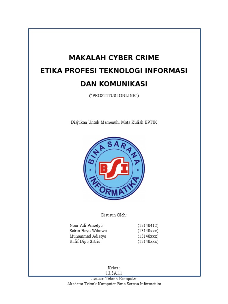 Makalah Cyber Crime Prostitusi Online