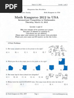 Math Kangaroo | Pdf | Area | Euclidean Plane Geometry