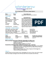 Theatre Resume Updated 1-12-16