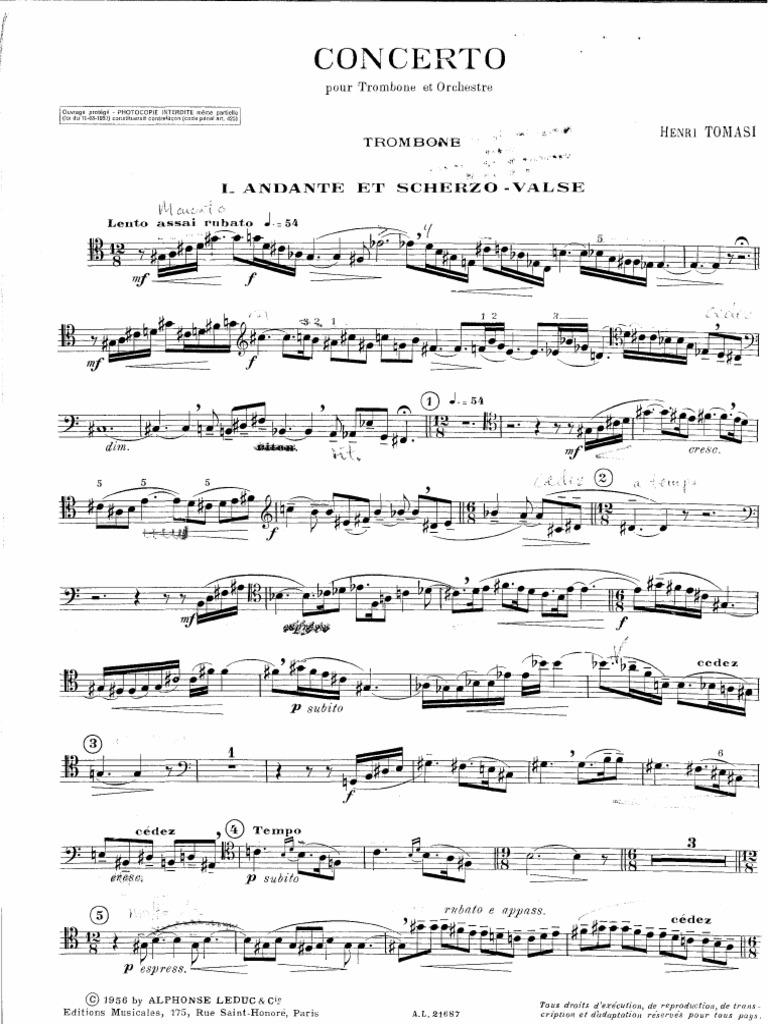 Tomasi Concerto Trombone