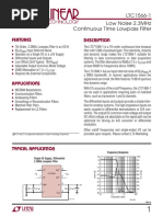 Features Descriptio: Ltc1566-1 Low Noise 2.3Mhz Continuous Time Lowpass Filter