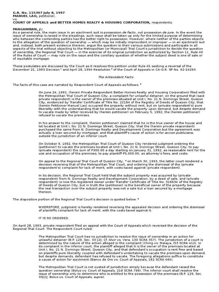Legal Ownership Dispute Analysis | PDF | Mortgage Law | Lawsuit