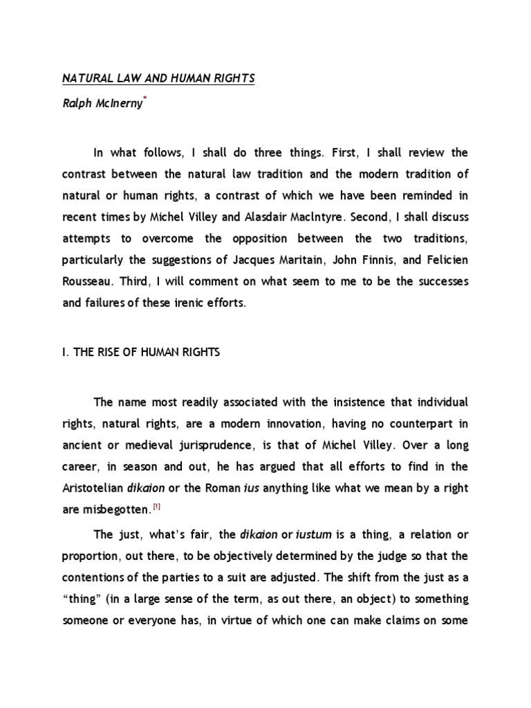 Natural Law and Human Rights | PDF | Natural And Legal Rights ...