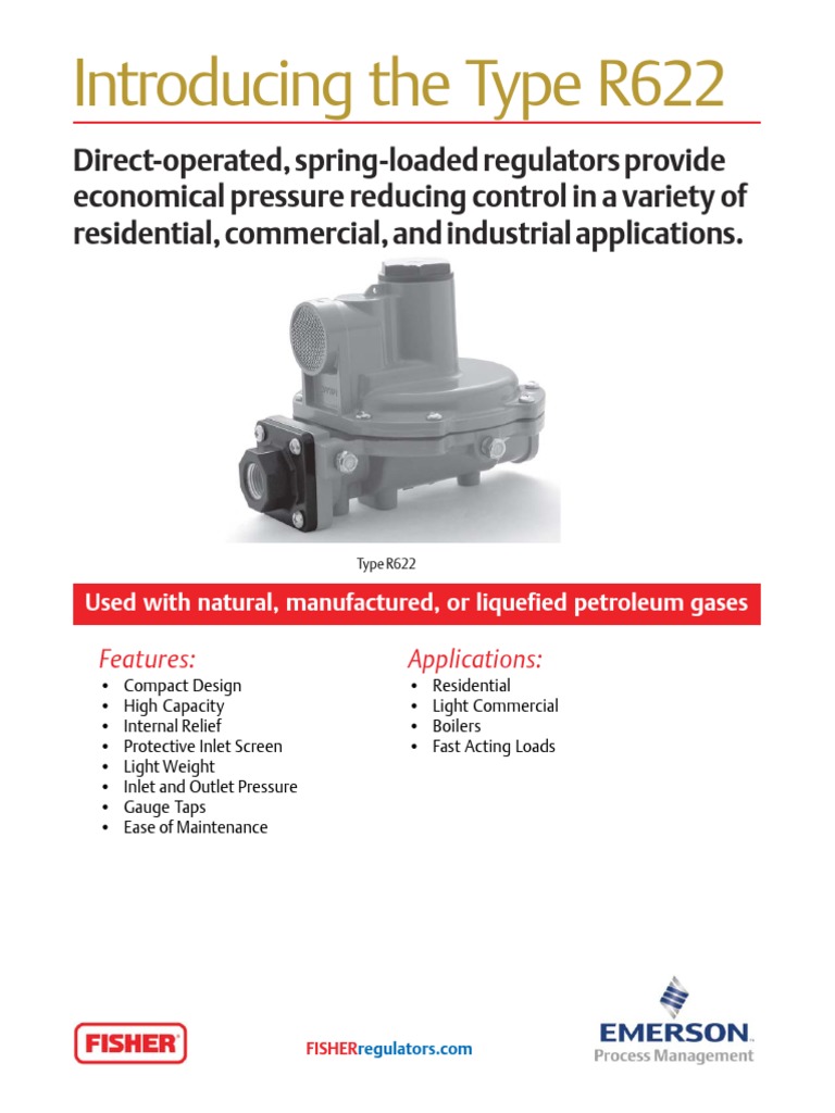 Type R622 Gas Pressure Regulator Overview | PDF | Technology & Engineering