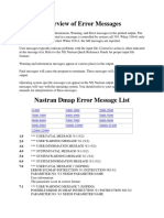 Nastran Error List