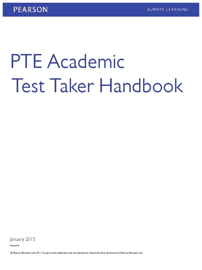 PTEA Test Taker Handbook English Jan 15 | PDF