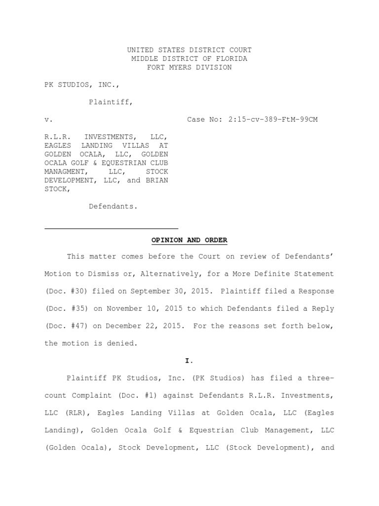 PK Studios v. RLR Investments architectrual copyright.pdf Federal