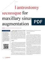 Lateral Antrostomy For Max Sinus Augmentation