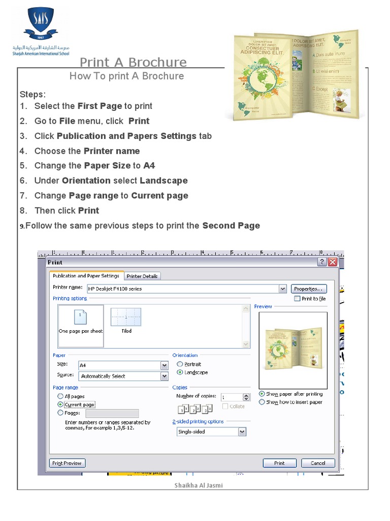 Printing a Brochure Guide | PDF